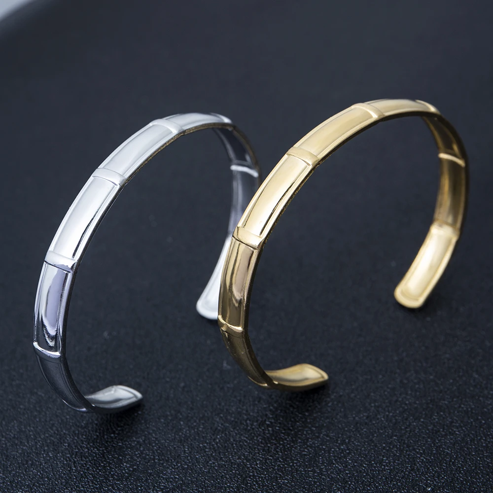 Fashion Bamboo Joint Braceletss for Women Stainless Steel Gold Plated Adjustable Open Bangle Jewelry Men
Fashion Bamboo Joint Braceletss for Women Stainless Steel Gold Plated Adjustable Open Bangle Jewelry Men