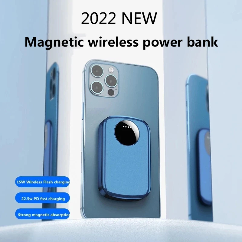 Новинка 2022, портативный магнитный беспроводной внешний аккумулятор, внешний вспомогательный аккумулятор для Iphone 13, 12pro Max, мини внешний акку...
Новинка 2022, портативный магнитный беспроводной внешний аккумулятор, внешний вспомогательный аккумулятор для Iphone 13, 12pro Max, мини внешний акку...