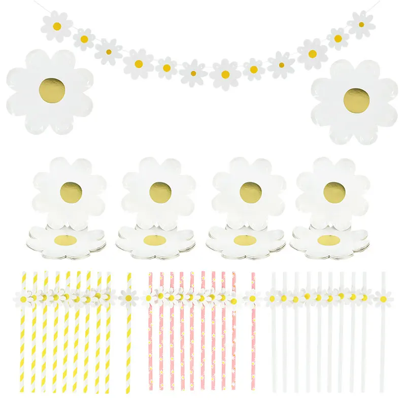 Small Daisy Tableware Plate Straw Kids 1st Happy Birthday Party Wall Banner Plumeria Helium Ball Children Boy Girl Decoration
Small Daisy Tableware Plate Straw Kids 1st Happy Birthday Party Wall Banner Plumeria Helium Ball Children Boy Girl Decoration