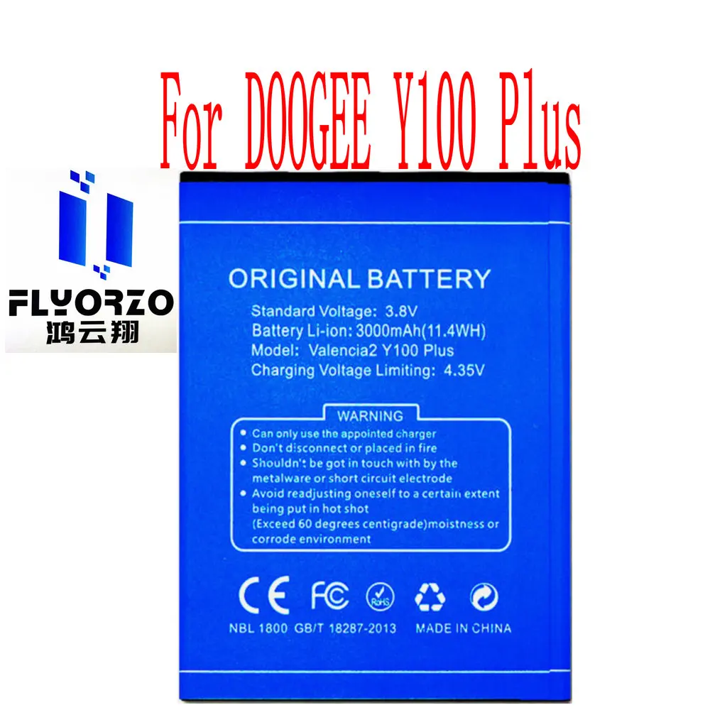 High Quality 3000mAh Valencia2 Y100 Plus Battery For DOOGEE Y100 Plus Mobile Phone
High Quality 3000mAh Valencia2 Y100 Plus Battery For DOOGEE Y100 Plus Mobile Phone