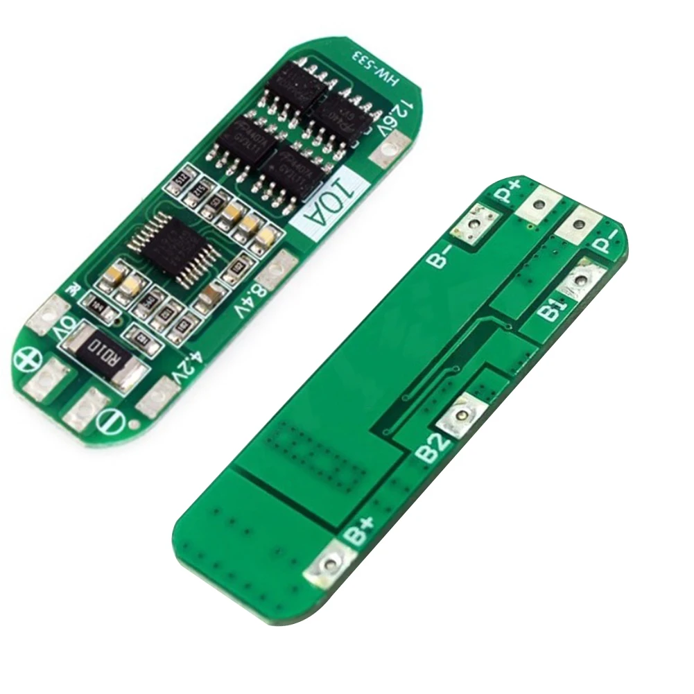3pcs BMS 3S 10A Lithium Battery Charger Short Circuit Protection Board Module 3.7V 11.1V 12.6V Electric Tool Accessories
3pcs BMS 3S 10A Lithium Battery Charger Short Circuit Protection Board Module 3.7V 11.1V 12.6V Electric Tool Accessories