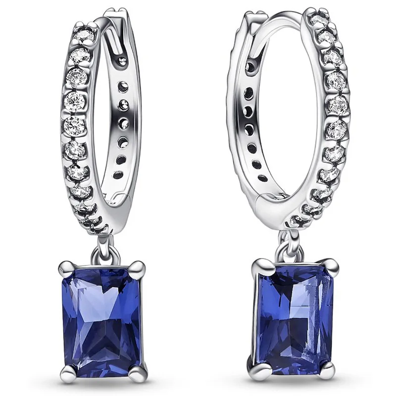 Authentic 925 Sterling Silver Timeless Blue Rectangular Sparkling Hoop Earring For Women Wedding Fashion Jewelry
Authentic 925 Sterling Silver Timeless Blue Rectangular Sparkling Hoop Earring For Women Wedding Fashion Jewelry