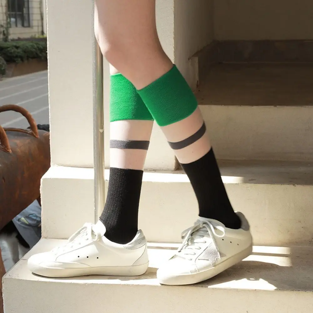 1 Pair Summer Thin Crystal Glass Silk Stripe Splicing Cotton Stockings Women Sports Calf Socks Harajuku Long Tube Hosiery
1 Pair Summer Thin Crystal Glass Silk Stripe Splicing Cotton Stockings Women Sports Calf Socks Harajuku Long Tube Hosiery