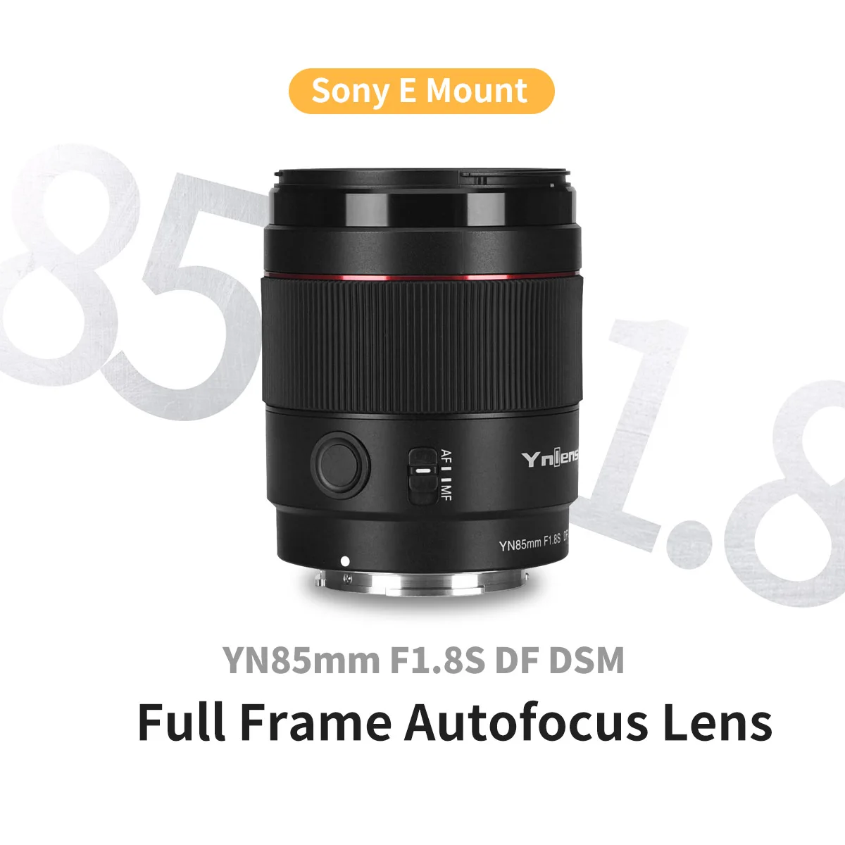 YONGNUO YN85mm F1.8S DF DSM AF MF Focus Mode Large Aperture Camera Lens For Sony E Mount A9 A7RII A7II A6600 A6500
YONGNUO YN85mm F1.8S DF DSM AF MF Focus Mode Large Aperture Camera Lens For Sony E Mount A9 A7RII A7II A6600 A6500