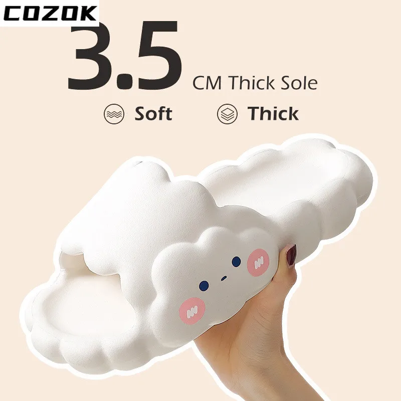Thick Platform Beach Sandals Summer Women Men Slippers Non-slip Flip Flops Couples Cartoon Clouds Slides Ladies Bathroom Shoes
Thick Platform Beach Sandals Summer Women Men Slippers Non-slip Flip Flops Couples Cartoon Clouds Slides Ladies Bathroom Shoes
