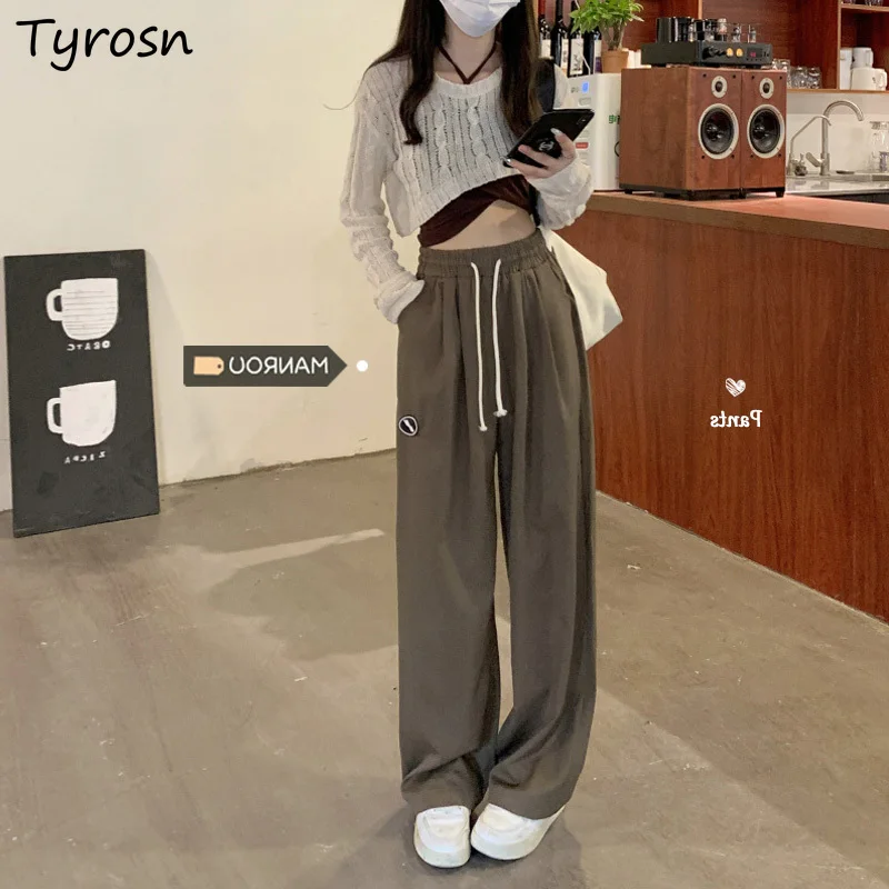 Women Casual Pants Outwork Drawstring Spring Autumn Chic Fashion Simple Loose Mopping Harajuku All Match Streetwear Wide Leg Ins
Women Casual Pants Outwork Drawstring Spring Autumn Chic Fashion Simple Loose Mopping Harajuku All Match Streetwear Wide Leg Ins
