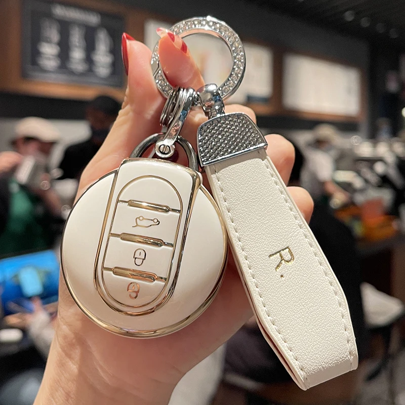 Мягкий ТПУ чехол для автомобильного ключа для BMW Mini COOPER ONE JCW F56 F55 F54 F57 F60 R55 R56 R57 R58 R59 R60 S Roadster, кожаный брелок
Мягкий ТПУ чехол для автомобильного ключа для BMW Mini COOPER ONE JCW F56 F55 F54 F57 F60 R55 R56 R57 R58 R59 R60 S Roadster, кожаный брелок
