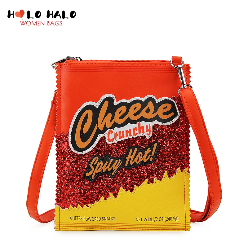 Unique Cheese Crunchy Bags Women Handbags and Purse Snacks Chips Ladies Chain Crossbody Bag for Girl Mini Daily Clutch Bags Gift
Unique Cheese Crunchy Bags Women Handbags and Purse Snacks Chips Ladies Chain Crossbody Bag for Girl Mini Daily Clutch Bags Gift