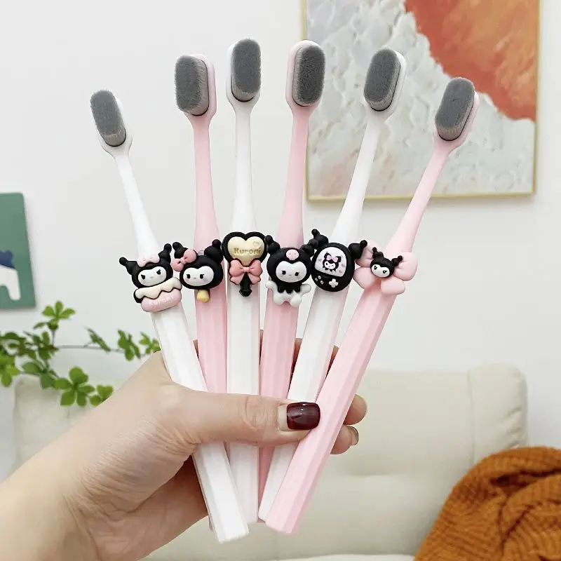 2Pcs Sanrio Kuromi Toothbrush Set Anime Kawaii Ultra-Fine Soft Dense Bristle Brush Cleaning Portable Travel Oral Teeth Care Tool
2Pcs Sanrio Kuromi Toothbrush Set Anime Kawaii Ultra-Fine Soft Dense Bristle Brush Cleaning Portable Travel Oral Teeth Care Tool