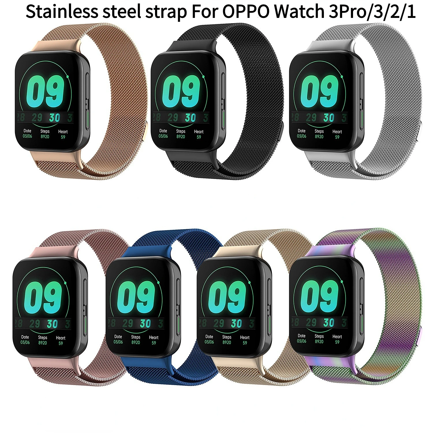 Metal Watchband For Oppo Watch 41mm 46mm Stainless Steel Bracelet Correa Strap for Oppo watch 2 42mm oppo 3 pro Replacement Band
Metal Watchband For Oppo Watch 41mm 46mm Stainless Steel Bracelet Correa Strap for Oppo watch 2 42mm oppo 3 pro Replacement Band