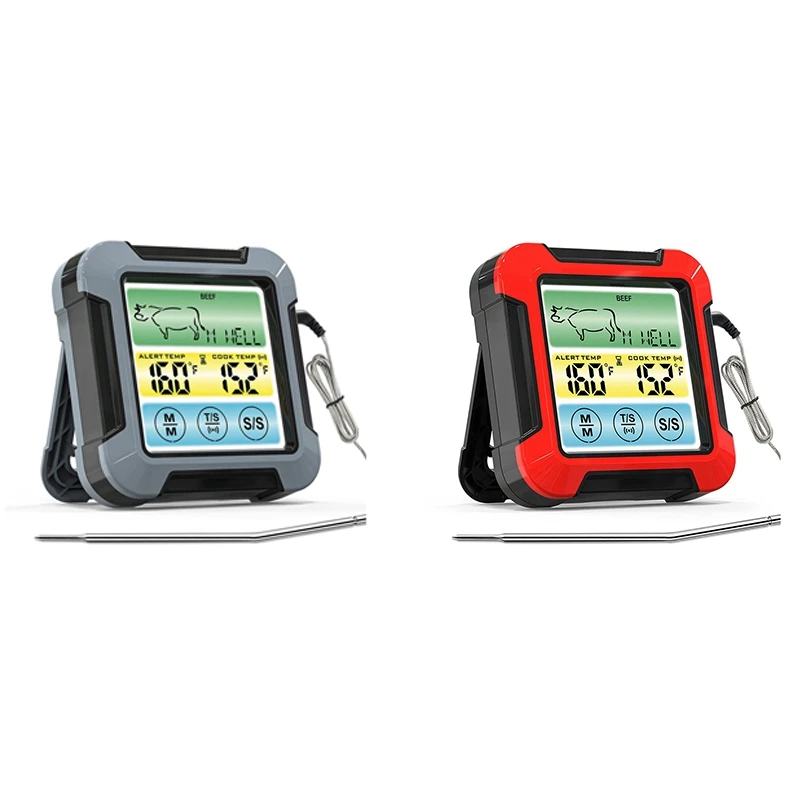 Digital Meat Thermometer For Cooking And Grilling,Touchscreen BBQ Food Thermometer With Backlight And Kitchen Timer
Digital Meat Thermometer For Cooking And Grilling,Touchscreen BBQ Food Thermometer With Backlight And Kitchen Timer