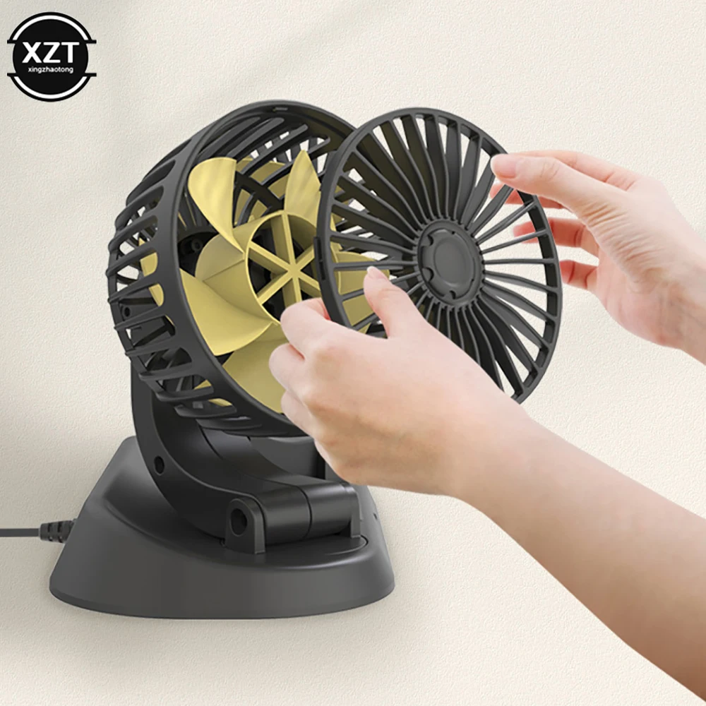 Car Cooling Fan 360° Adjustable Dual Head Cooling Air Fan Brushless Motor Low Noise Automobile Vehicle Fan Micro USB for Car Use
Car Cooling Fan 360° Adjustable Dual Head Cooling Air Fan Brushless Motor Low Noise Automobile Vehicle Fan Micro USB for Car Use