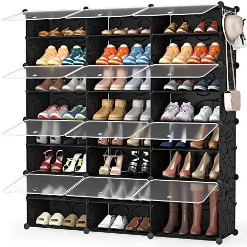 Storage Cabinet, 48 Pairs Shoe 3 by 8 Tier Shoe Organizer Space Saving Shoe Storage for Closet Hallway Living Room Bedroom Gara
Storage Cabinet, 48 Pairs Shoe 3 by 8 Tier Shoe Organizer Space Saving Shoe Storage for Closet Hallway Living Room Bedroom Gara