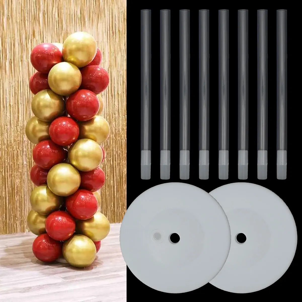 2 Sets Reusable Balloon Column Stand Kit Adjustable Balloon Column Holder 47.2'' High Base and Pole Balloon Tower Balloon Pillar
2 Sets Reusable Balloon Column Stand Kit Adjustable Balloon Column Holder 47.2'' High Base and Pole Balloon Tower Balloon Pillar