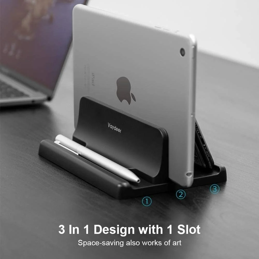 Vertical Laptop Stand Holder Plastic Adjustable Desktop Notebook Dock Space-Saving 3 in 1 for All MacBook Pro Air
Vertical Laptop Stand Holder Plastic Adjustable Desktop Notebook Dock Space-Saving 3 in 1 for All MacBook Pro Air