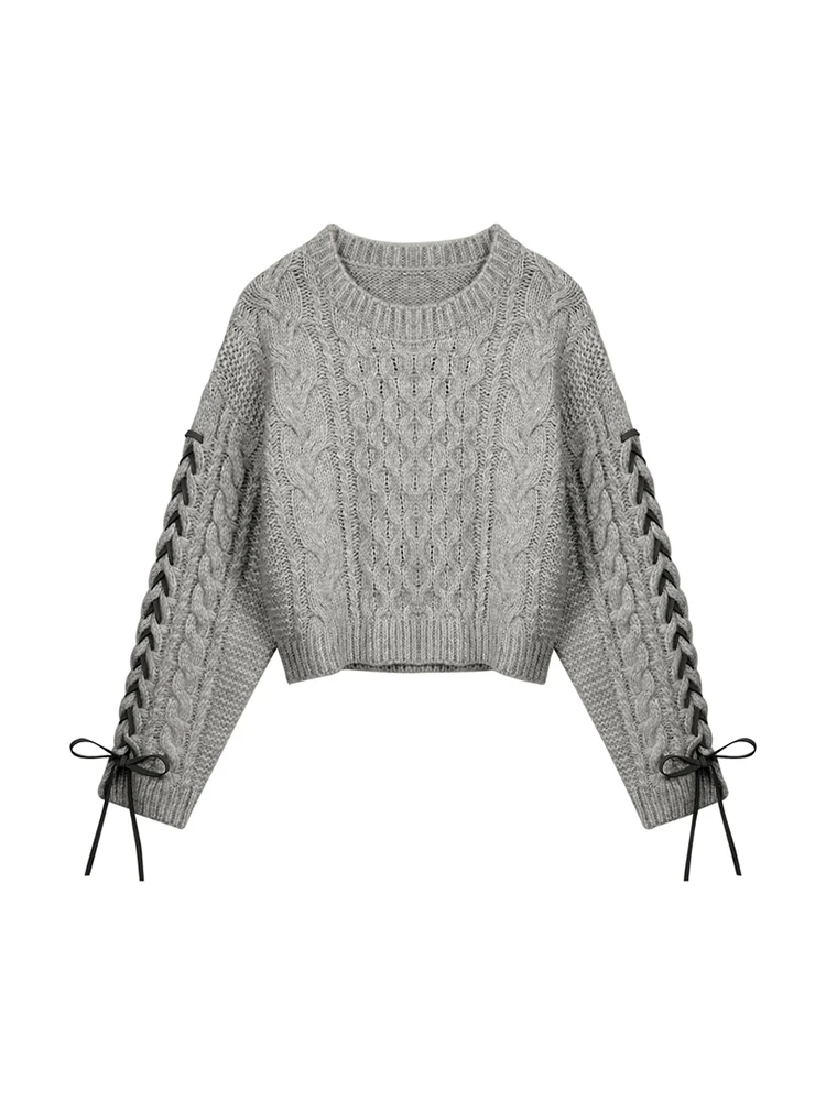 2022 Women New Autumn Winter Crew-neck Bow Tie Up Knitted Pullover Woolen Sweater Loose Casual Long Sleeve Knitwear Jumper
2022 Women New Autumn Winter Crew-neck Bow Tie Up Knitted Pullover Woolen Sweater Loose Casual Long Sleeve Knitwear Jumper