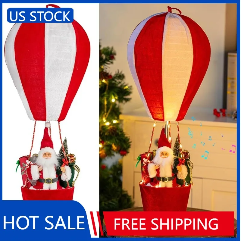 Christmas LED Musical Santa Claus's Special Delivery Hot Air Balloon, 24.5 Inch Hanging Christmas Decoration with Warm Lights
Christmas LED Musical Santa Claus's Special Delivery Hot Air Balloon, 24.5 Inch Hanging Christmas Decoration with Warm Lights