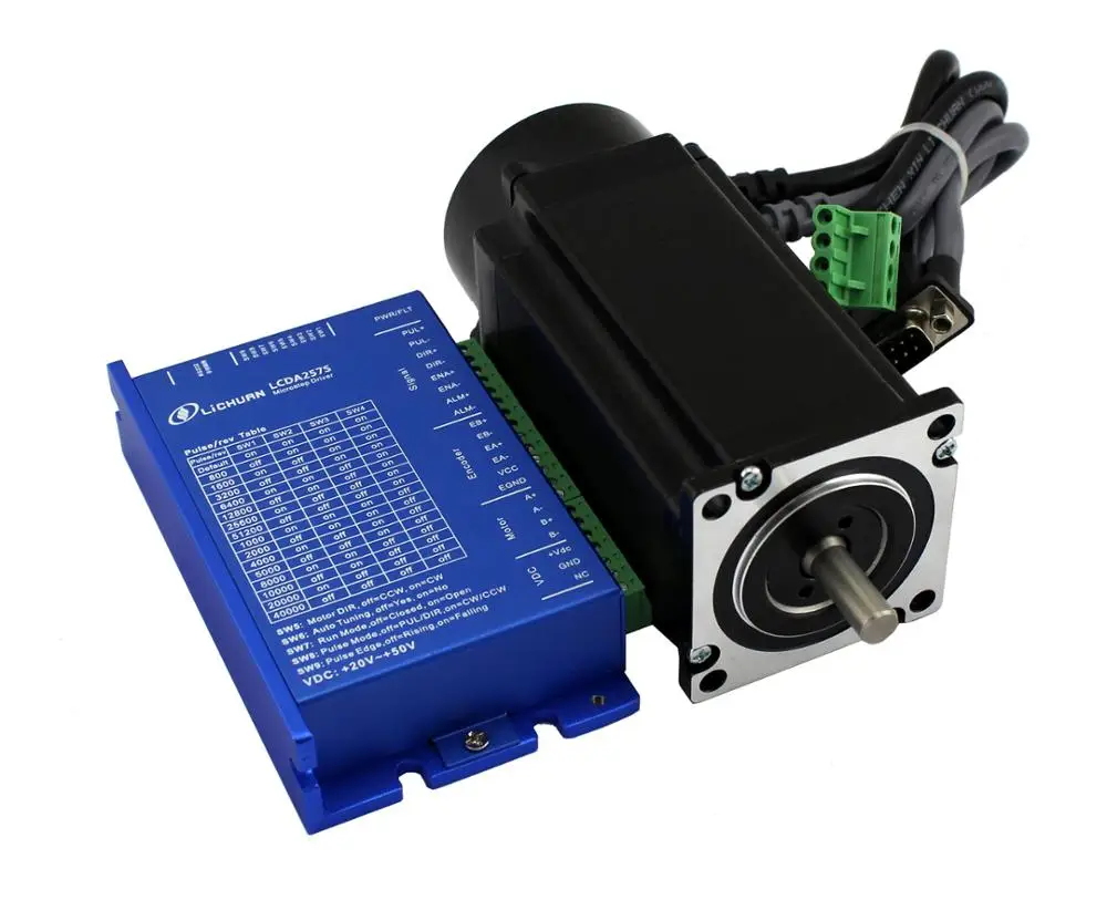 Сервопривод Nema24 LC60H2102 + LCDA257S, драйвер шагового двигателя с замкнутым контуром, 2 фазы, 4,5 нм
Сервопривод Nema24 LC60H2102 + LCDA257S, драйвер шагового двигателя с замкнутым контуром, 2 фазы, 4,5 нм