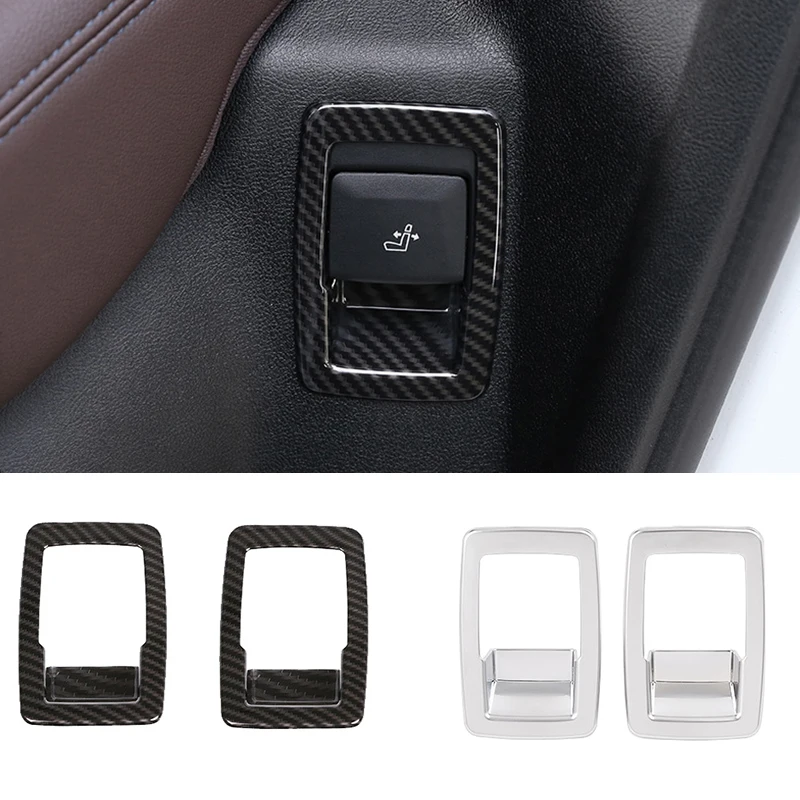 

For BMW X3 X4 G02 G01 18-21 2pcs Chrome ABS Car Rear Seats Adjust Switch Decorate Cover Trim Car Interior Accessories