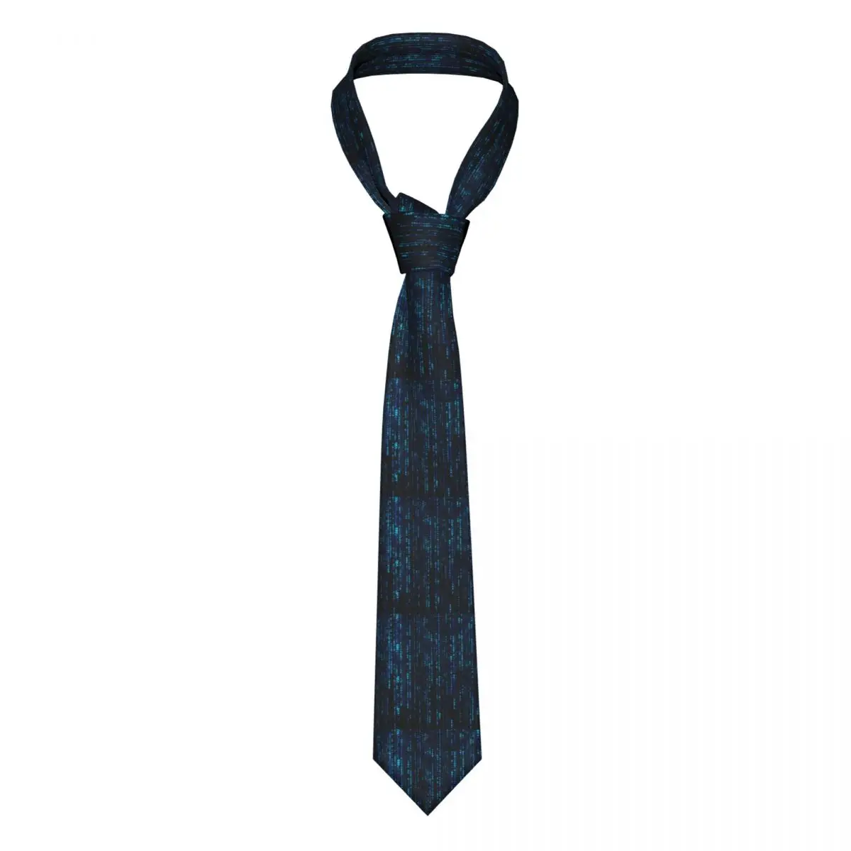 

Neo Anderson Morpheus Film Necktie Men Women Polyester 8 cm Binary Code Matrix Neck Ties Silk Wide Accessories Gravatas Office