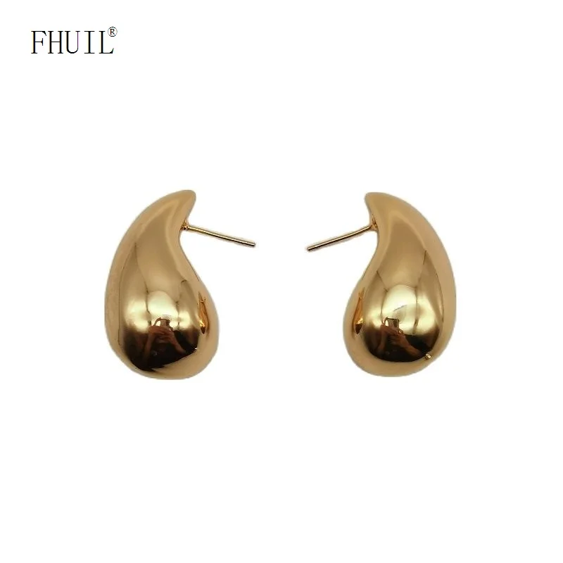 Vintage Gold Plated Chunky Dome Drop Earrings For Women Glossy Metal Thick Teardrop Earring Wedding Jewelry Gift
Vintage Gold Plated Chunky Dome Drop Earrings For Women Glossy Metal Thick Teardrop Earring Wedding Jewelry Gift