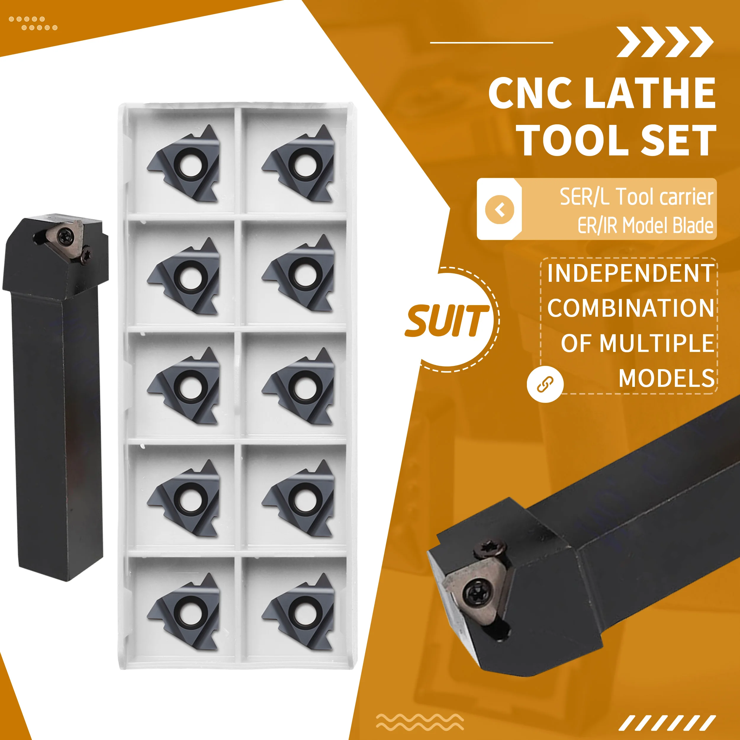 SEL2020K22 SEL2525M22 CNC External Thread Turning Tool Holder +10Pc 22IR 3.5 5.5 ISO High Strength Wear Resistant Carbide Insert
SEL2020K22 SEL2525M22 CNC External Thread Turning Tool Holder +10Pc 22IR 3.5 5.5 ISO High Strength Wear Resistant Carbide Insert