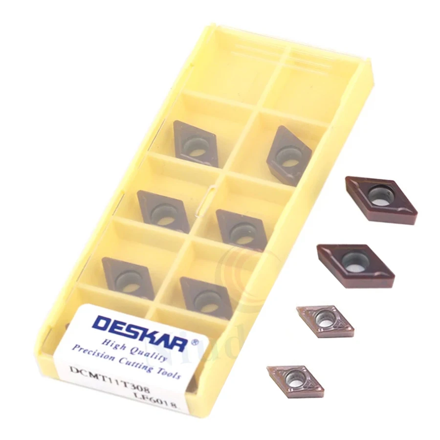 DESKAR DCMT11T304 DCMT11T308 DCMT070204 LF6018 Carbide alloy Cutting Inserts CNC lathe Turning Tools For Stainless Steel 10 pcs
DESKAR DCMT11T304 DCMT11T308 DCMT070204 LF6018 Carbide alloy Cutting Inserts CNC lathe Turning Tools For Stainless Steel 10 pcs