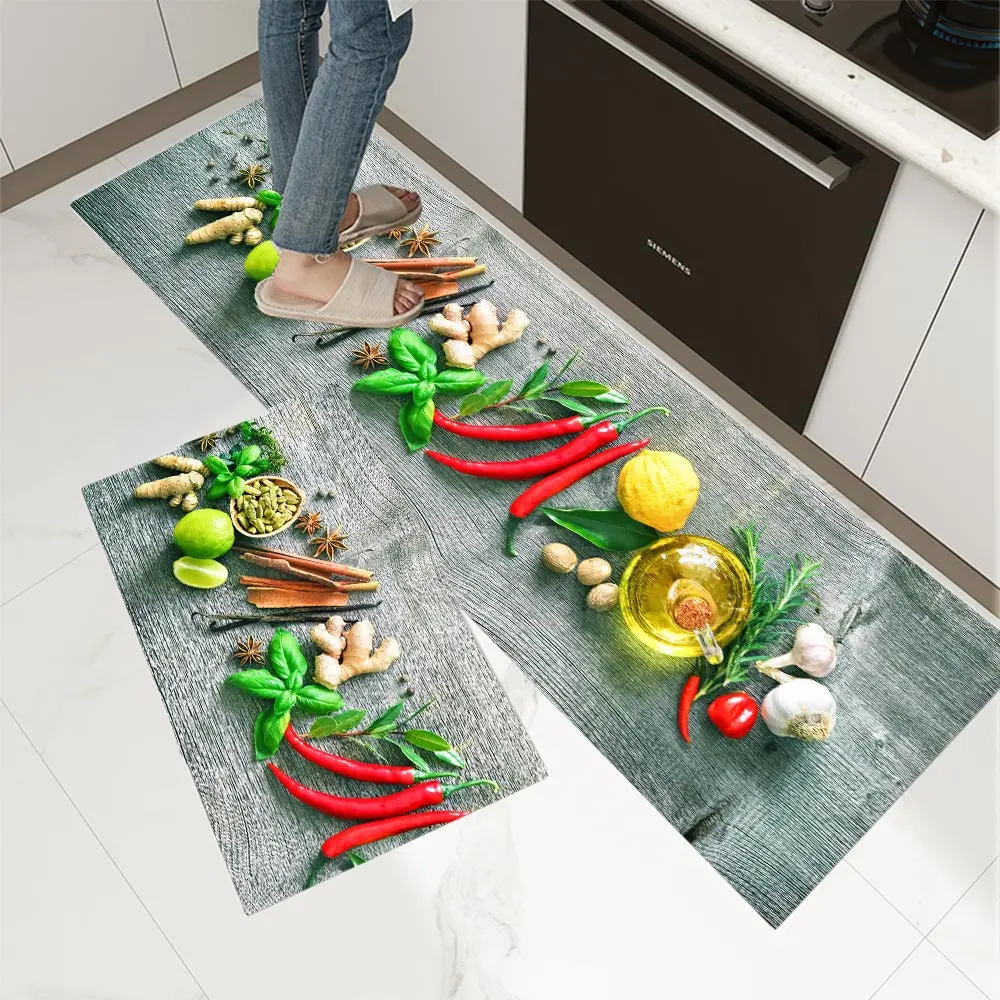 Vegetable Grains Spices Kitchen Mat Rectangle Doormat Bedroom Home Floor Decor Living Room Carpet Hallway Bathroom Anti-slip Rug
Vegetable Grains Spices Kitchen Mat Rectangle Doormat Bedroom Home Floor Decor Living Room Carpet Hallway Bathroom Anti-slip Rug