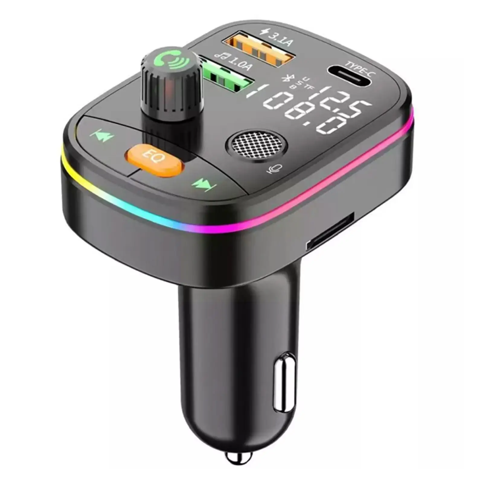 

Bluetooth 5.0 Wireless FM Transmitter Q9 Car Bluetooth PD Charge MP3 Fast Display Hands-free Voltage Calling Lossless Sound X8C9