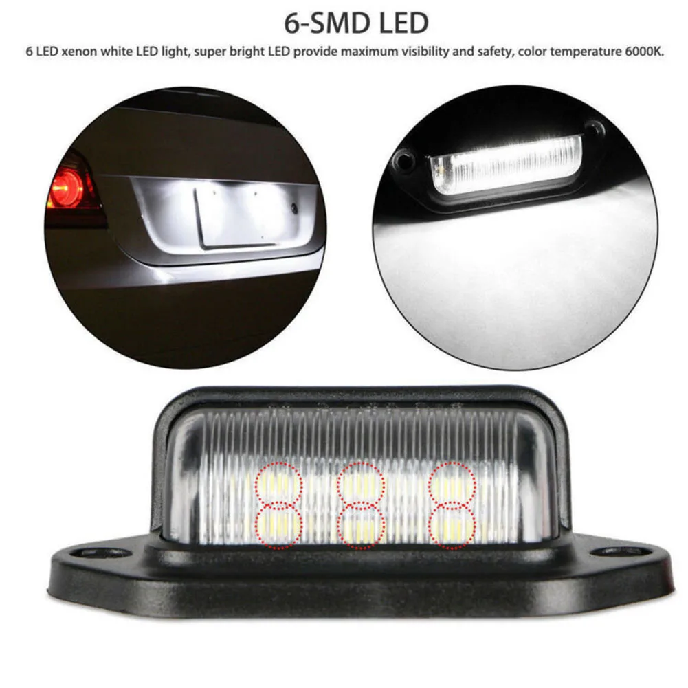 2pcs Car Lights Trailer Lamp Waterproof IP65 6 LED 12V License Plate Light 66*33*25MM Signal Lamp Accessories
2pcs Car Lights Trailer Lamp Waterproof IP65 6 LED 12V License Plate Light 66*33*25MM Signal Lamp Accessories