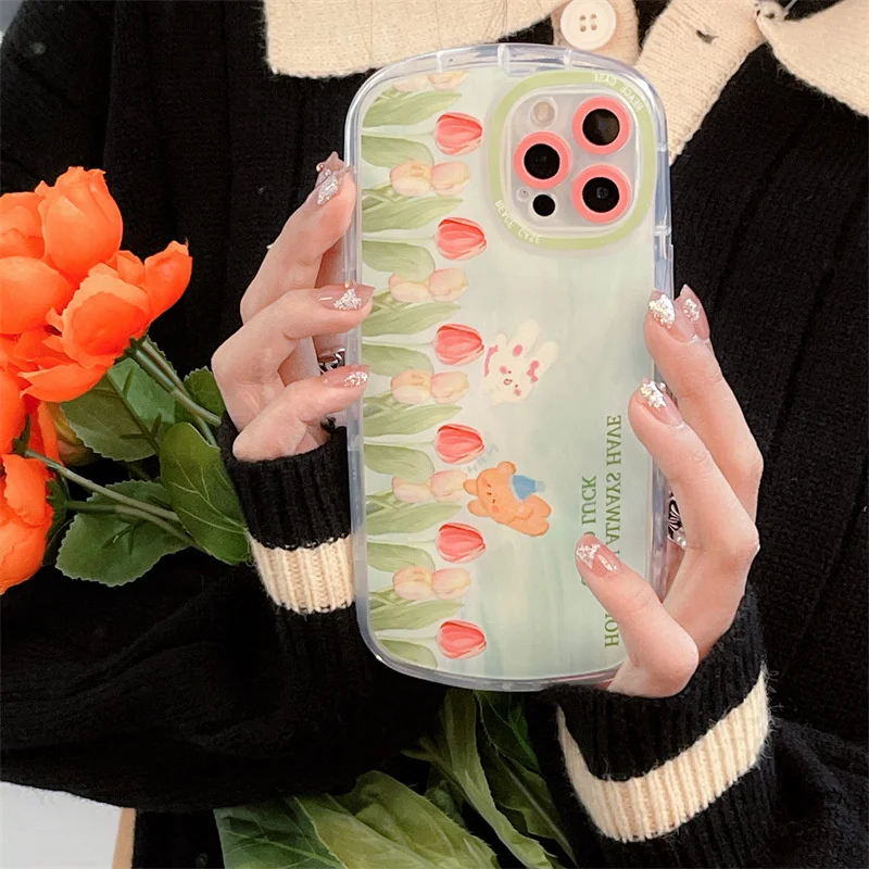 Green Background Tulip Cute Cartoon Bear Rabbit Shell For iphone 11 12 13 Pro Max XR Xs Max Full Edge Soft Anti-fall Phone Case
Green Background Tulip Cute Cartoon Bear Rabbit Shell For iphone 11 12 13 Pro Max XR Xs Max Full Edge Soft Anti-fall Phone Case