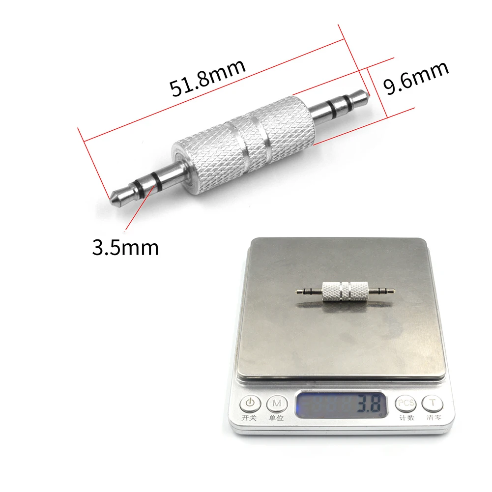 Metal 3.5mm Male To Male Stereo Audio Adapter Headphone Connector Jack Plug Bluetooth Car Audio Adapter Plugs AUX Audio Head
Metal 3.5mm Male To Male Stereo Audio Adapter Headphone Connector Jack Plug Bluetooth Car Audio Adapter Plugs AUX Audio Head