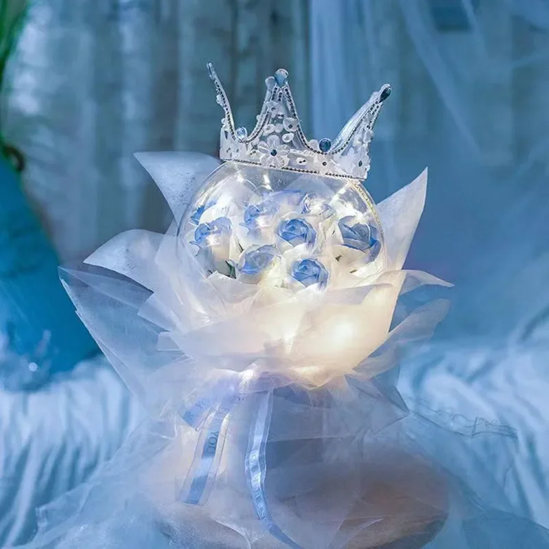 Valentine's Day Girlfriend Birthday Wedding Gift Acrylic Bobo Ball with Artificial PU Tulip Rose Gypsophila Flowers Bouquet
Valentine's Day Girlfriend Birthday Wedding Gift Acrylic Bobo Ball with Artificial PU Tulip Rose Gypsophila Flowers Bouquet