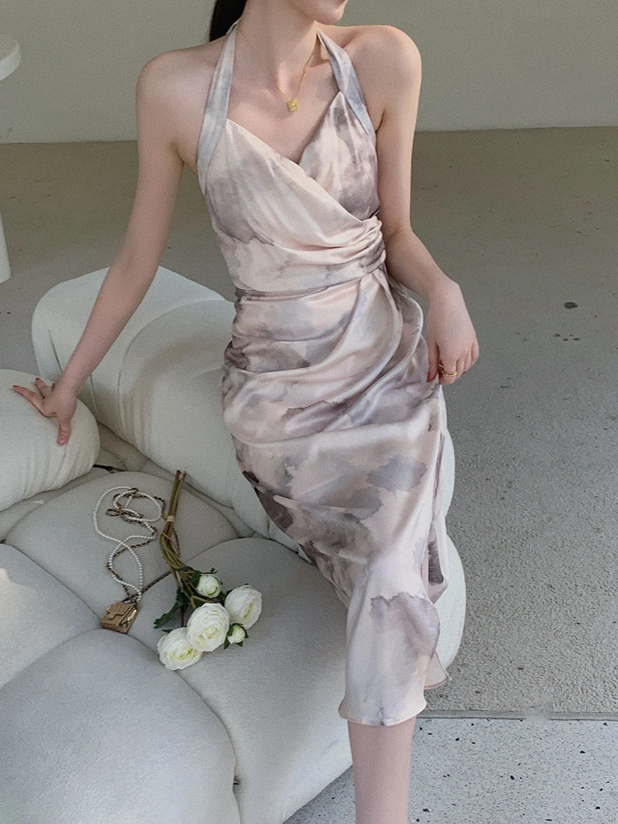 Elegant Women Summer Bodycon Midi Dress New Fashion Lady Sleeveless Evening Party Vestido Print Satin Dresses Vintage Clothes
Elegant Women Summer Bodycon Midi Dress New Fashion Lady Sleeveless Evening Party Vestido Print Satin Dresses Vintage Clothes