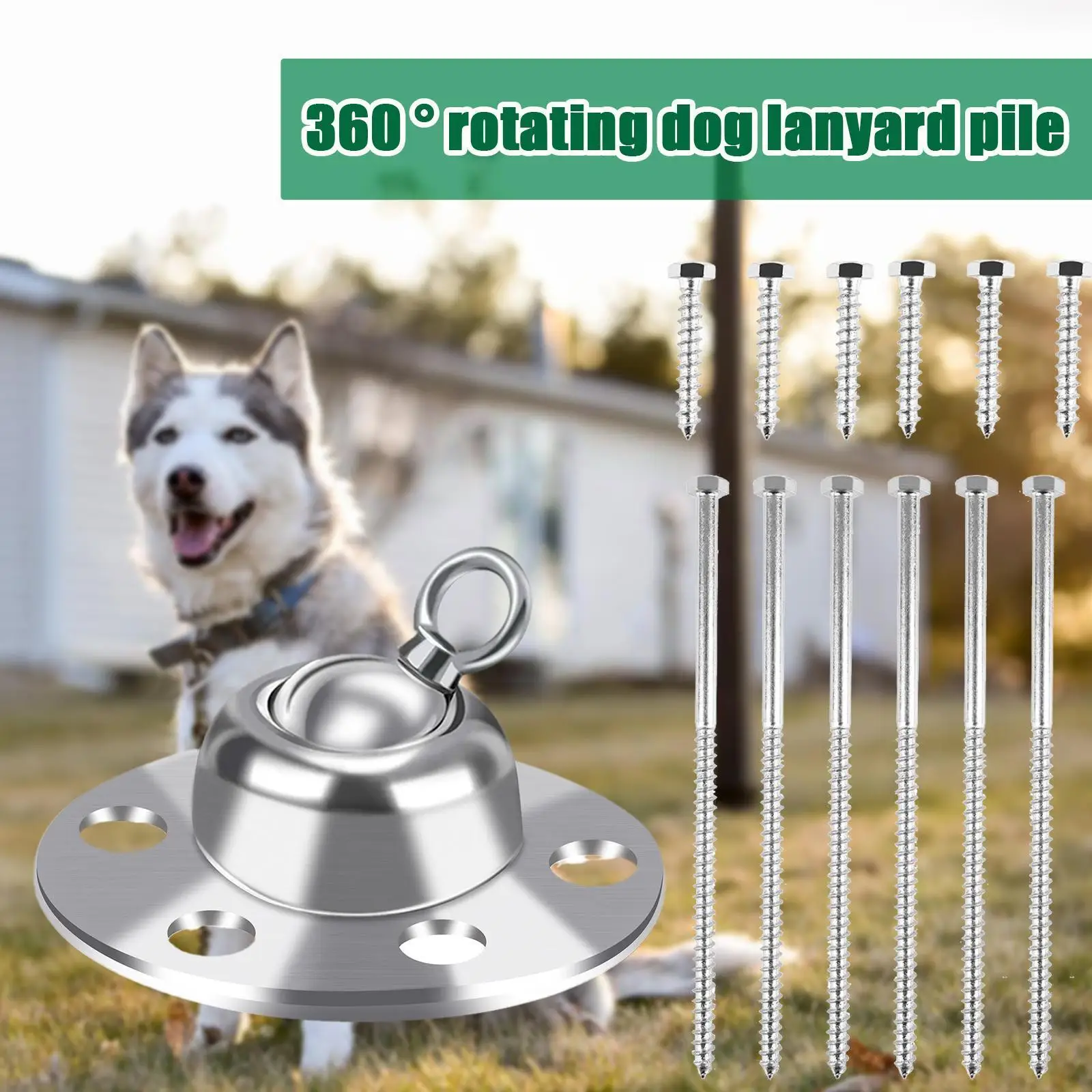 360° Swivel Dog Tie Out Stake Dog Heavy Duty Dog Yard Stake Dog Tether Rust Proof for Yard Camping Outdoor S4U1
360° Swivel Dog Tie Out Stake Dog Heavy Duty Dog Yard Stake Dog Tether Rust Proof for Yard Camping Outdoor S4U1