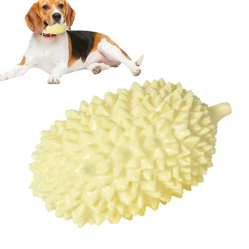 

Dog Teething Toys Durian Shape Durable Pet Bite Toy Pet Squeaky Toys For Puppies And Dogs Interactive Pet Dog Supplies