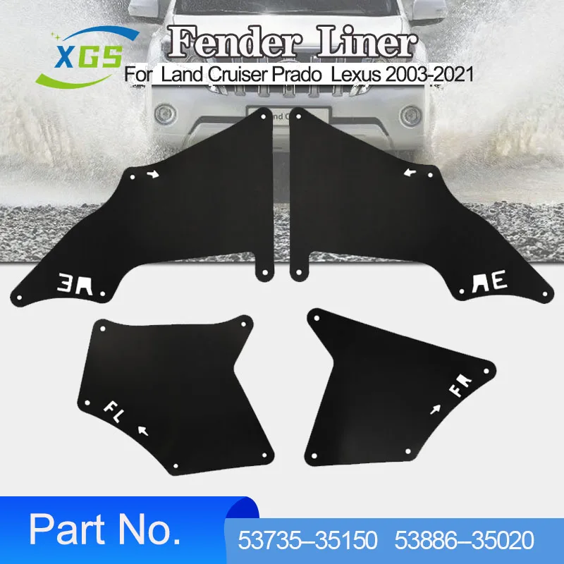 53735-35150 защита от брызг, прокладки для крыльев для Toyota Land Cruiser Prado Lexus 2003-2021, фартук, уплотнительные щитки от грязи с зажимами
53735-35150 защита от брызг, прокладки для крыльев для Toyota Land Cruiser Prado Lexus 2003-2021, фартук, уплотнительные щитки от грязи с зажимами