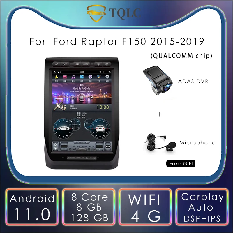Car Radio Android 9 Tesla Style Vertical Player For Ford Raptor F150 PX6 wifi Car Radio Carplay Car Multimedia Player 2015-2019
Car Radio Android 9 Tesla Style Vertical Player For Ford Raptor F150 PX6 wifi Car Radio Carplay Car Multimedia Player 2015-2019