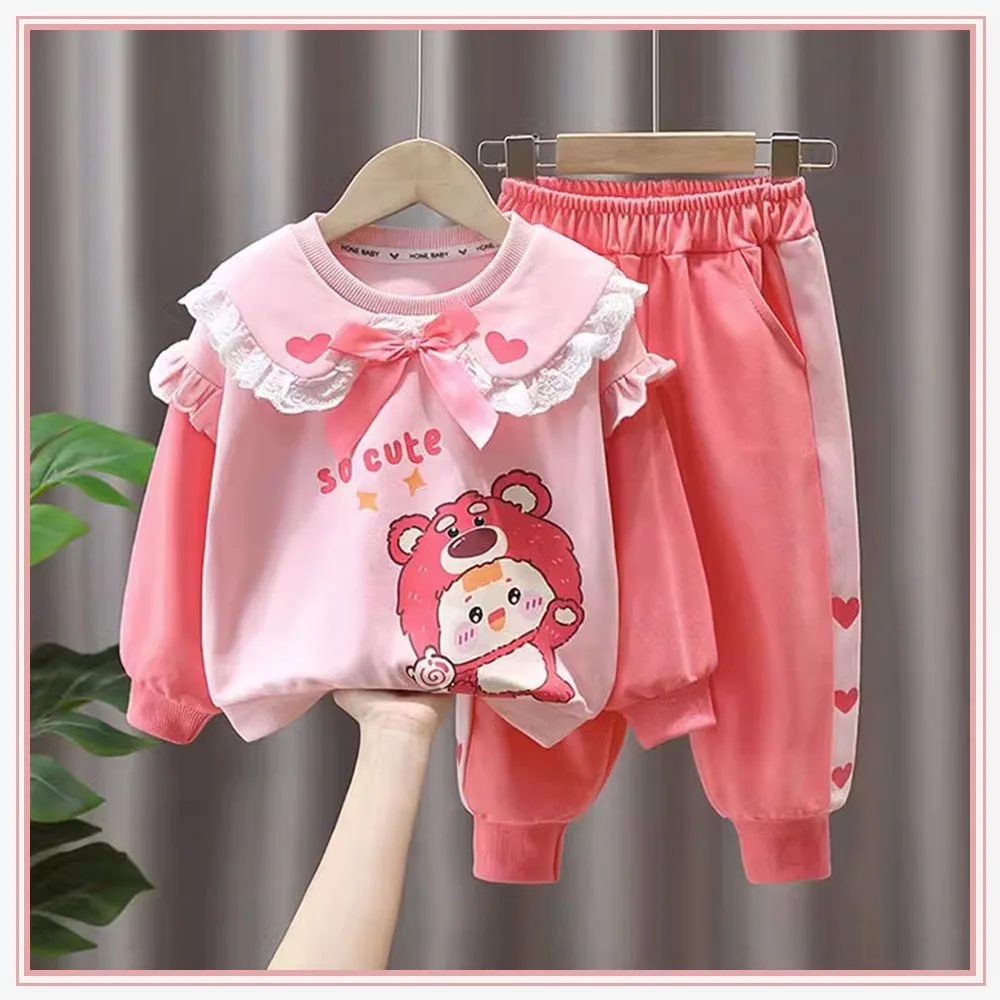 Kids Disney Lotso Hoodies Set Children Cartoon Strawberry Bear Hoodies Tops+Long Pants 2Pcs Suit Kids Casual Outfits 3-12Y
Kids Disney Lotso Hoodies Set Children Cartoon Strawberry Bear Hoodies Tops+Long Pants 2Pcs Suit Kids Casual Outfits 3-12Y