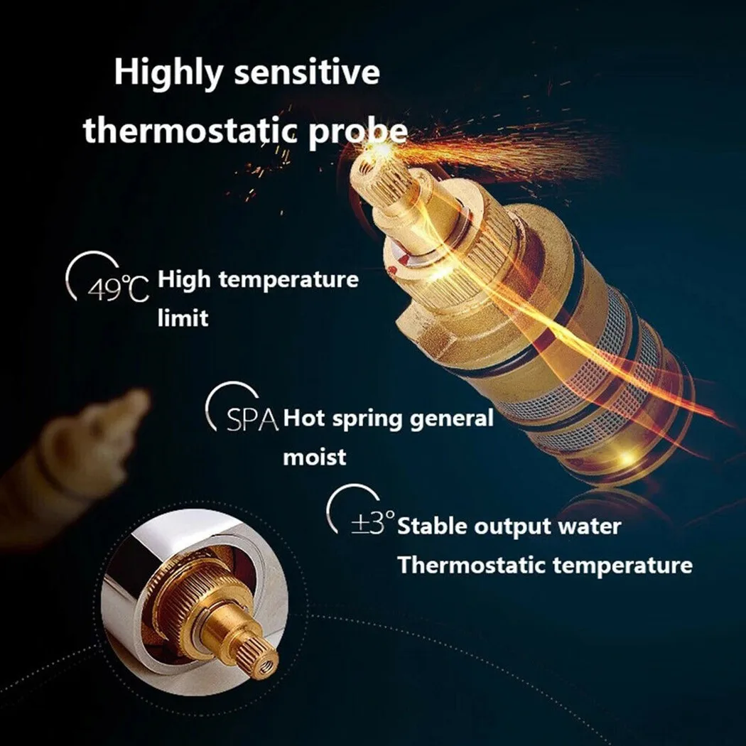 Replacement Thermostatic Shower Cartridge Shower Faucets Accessories Brass For Solar Electric Water Heater Home Improvement
Replacement Thermostatic Shower Cartridge Shower Faucets Accessories Brass For Solar Electric Water Heater Home Improvement
