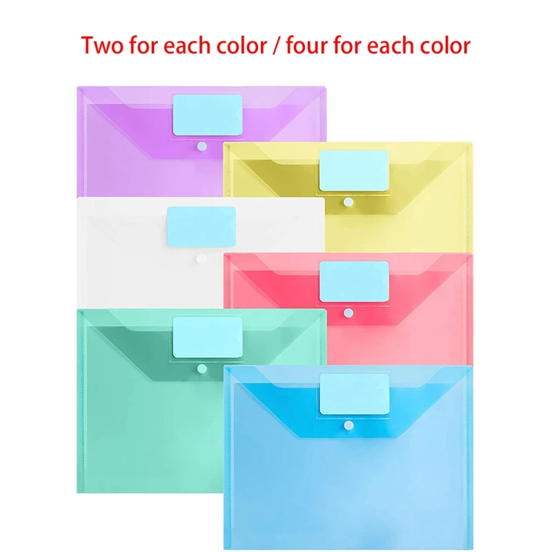 24-Piece Plastic Envelope File Folder With Pocket Document Folder A4 Size File Envelope For Home School Office Files
24-Piece Plastic Envelope File Folder With Pocket Document Folder A4 Size File Envelope For Home School Office Files