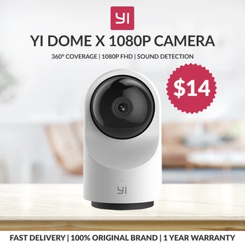YI Smart Dome Security Camera X, AI-Powered 1080p WiFi IP Home Surveillance System with 24/7 Emergency Response, Human Detection