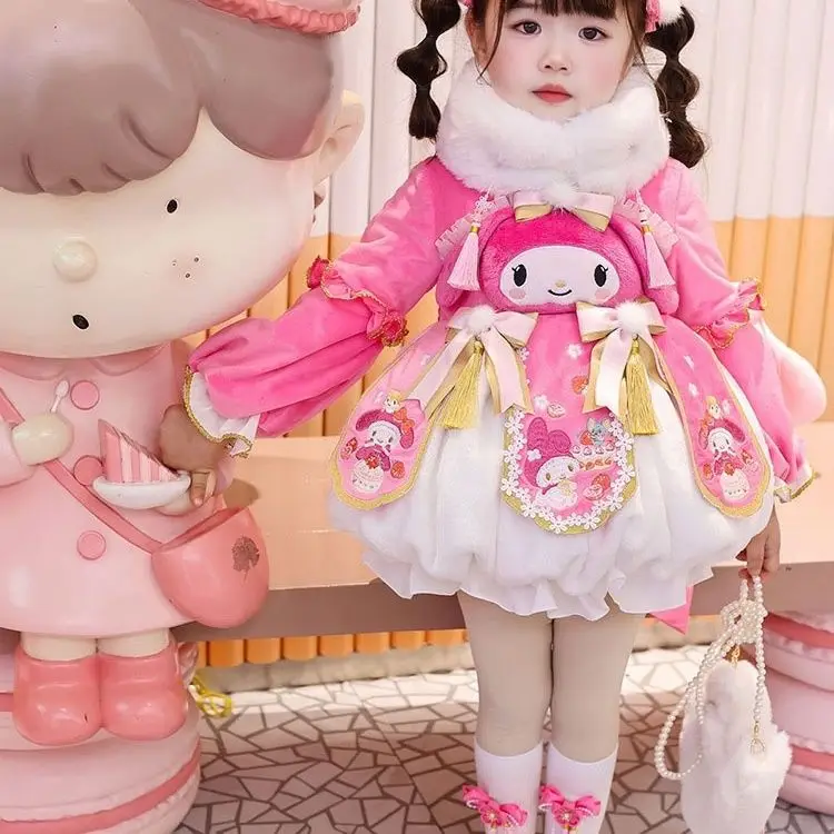 Sanrio Dress My Melody Autumn and Winter Anime Kawaii Children Clothing Girls Ins Style Lolita Princess Dress Birthday Suit
Sanrio Dress My Melody Autumn and Winter Anime Kawaii Children Clothing Girls Ins Style Lolita Princess Dress Birthday Suit