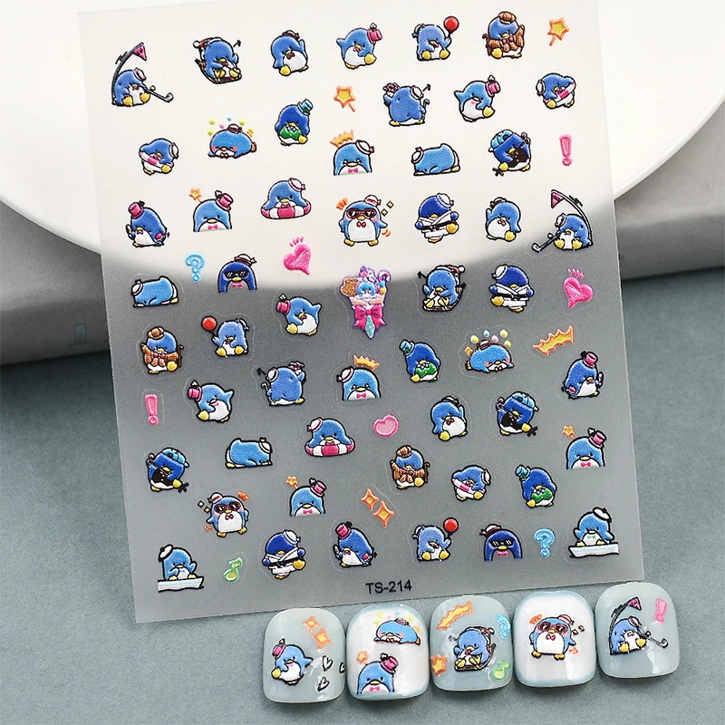 Sanrio Stickers Cartoon Cute Blue Penguin 5D Three-dimensional Embossed Nail Decorative Stickers Tough Waterproof Nail Decals
Sanrio Stickers Cartoon Cute Blue Penguin 5D Three-dimensional Embossed Nail Decorative Stickers Tough Waterproof Nail Decals