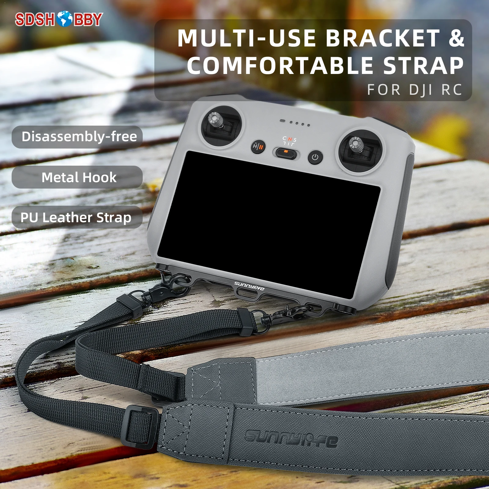 Sunnylife Controller Hanger Disassembly-free Aluminum Alloy Bracket with Strap Shoulder Lanyard for DJI RC/RC2 Controller
Sunnylife Controller Hanger Disassembly-free Aluminum Alloy Bracket with Strap Shoulder Lanyard for DJI RC/RC2 Controller