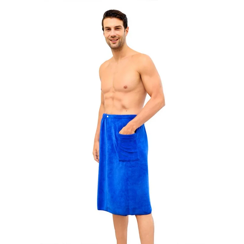 Men's Microfiber Wearable Bathing Towel With Button Beach Cover With Pocket Solid Fashion Bathroom Bathrope For Spring Summer
Men's Microfiber Wearable Bathing Towel With Button Beach Cover With Pocket Solid Fashion Bathroom Bathrope For Spring Summer