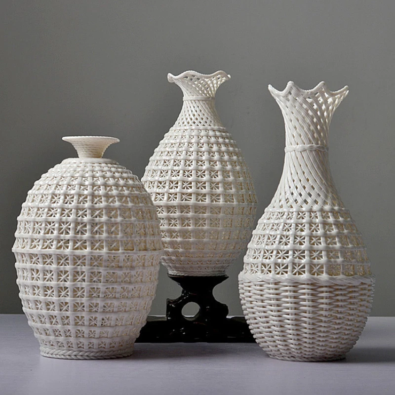 Hand-woven Hollow Flower Arrangement Vintage Minimalist Flower Vase Dried Flower Pot Gift Art Collection Home Decoration
Hand-woven Hollow Flower Arrangement Vintage Minimalist Flower Vase Dried Flower Pot Gift Art Collection Home Decoration