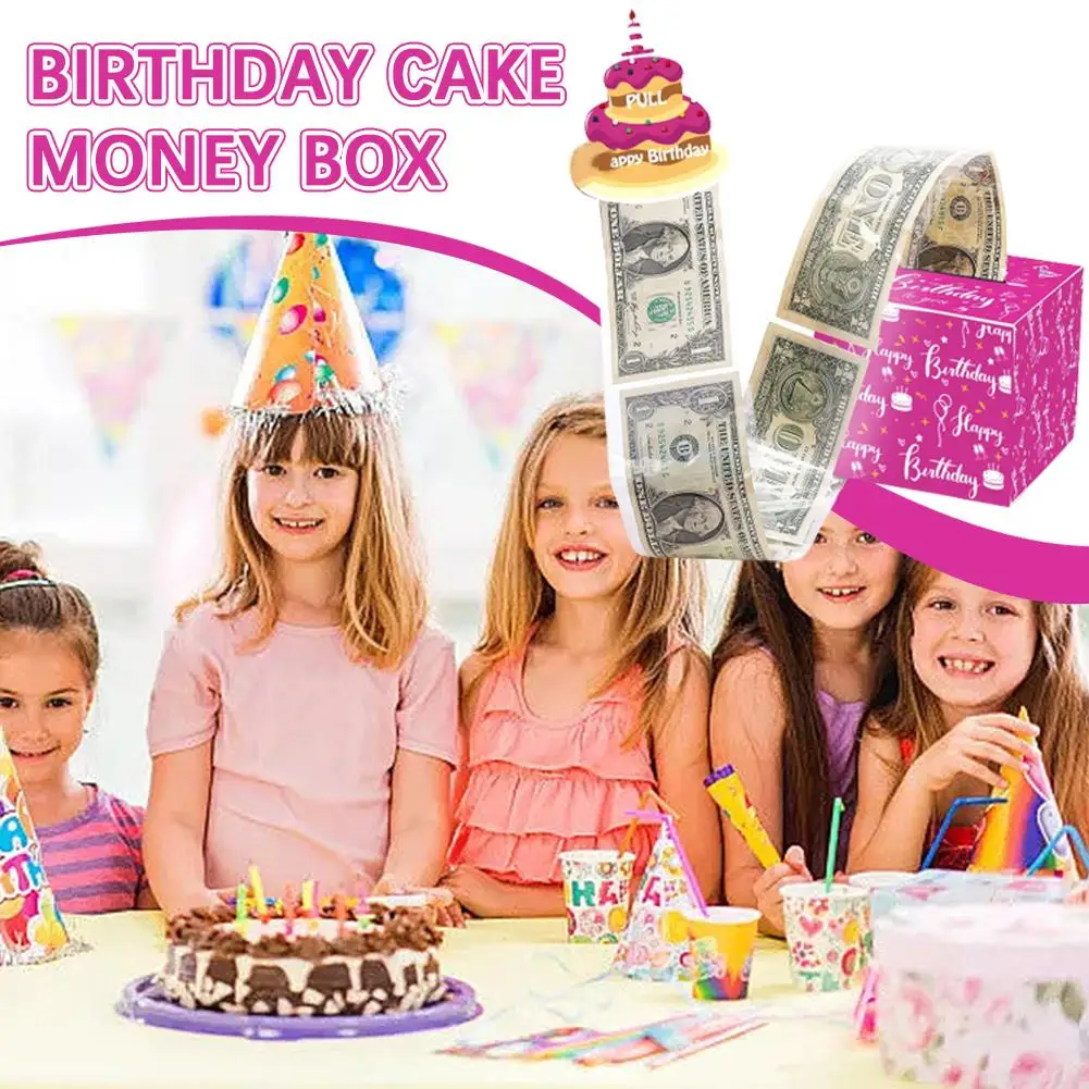 

Birthday Surprise Gift Box Funny Pumping Money Box With Cake Card Perfect Birthday Gift For Mom Sister Brother Wife Girlfri T3K2