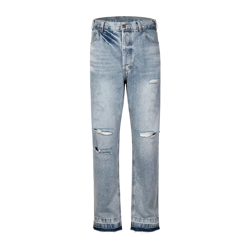 New 2023 Fashion Distressed Hole Jeans Pants Wholesale Men Washed Make Old Blue Denim Trousers
New 2023 Fashion Distressed Hole Jeans Pants Wholesale Men Washed Make Old Blue Denim Trousers