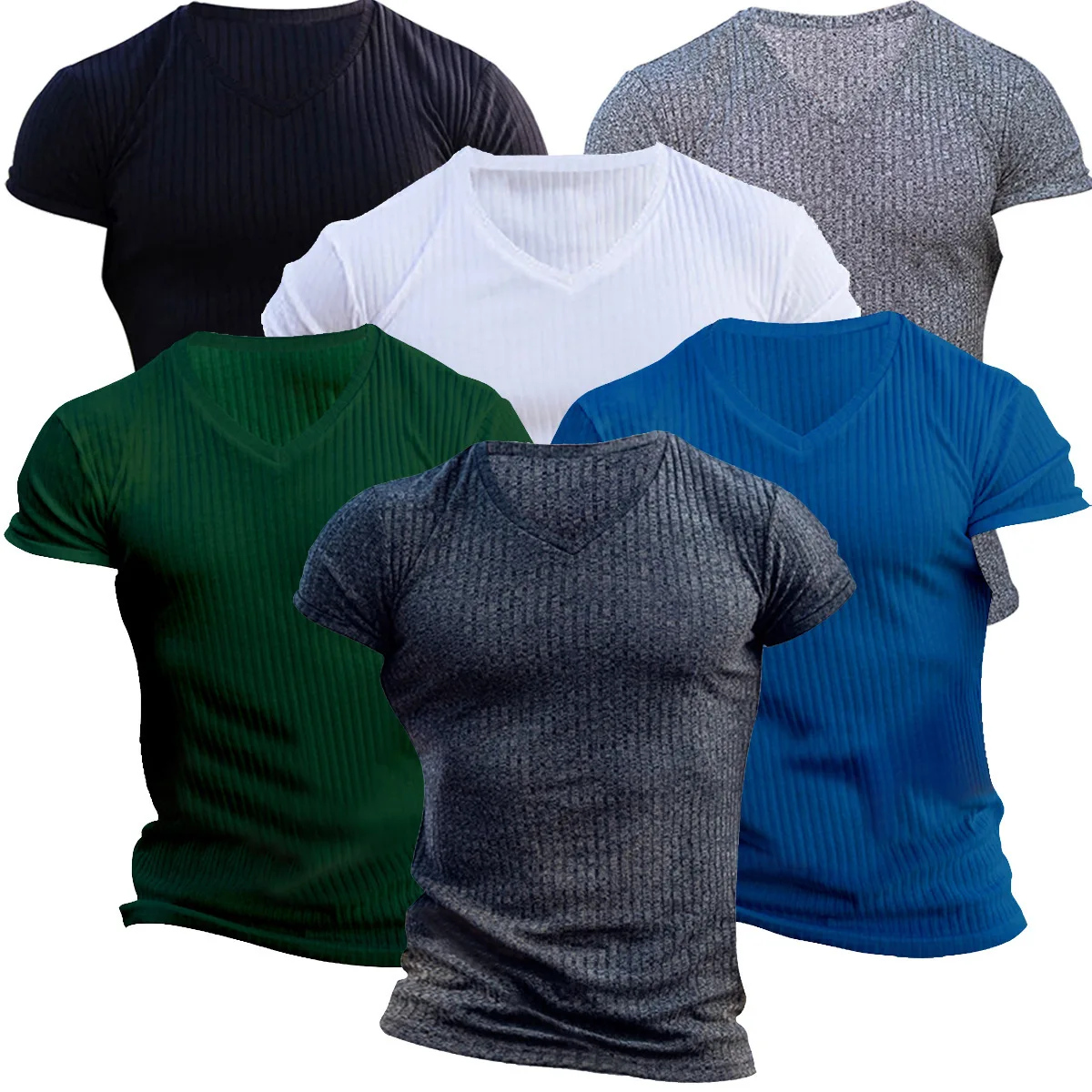 Running V-neck short sleeve T-shirt men's fitness trim sport striped fashion top Summer knit fitness suit
Running V-neck short sleeve T-shirt men's fitness trim sport striped fashion top Summer knit fitness suit